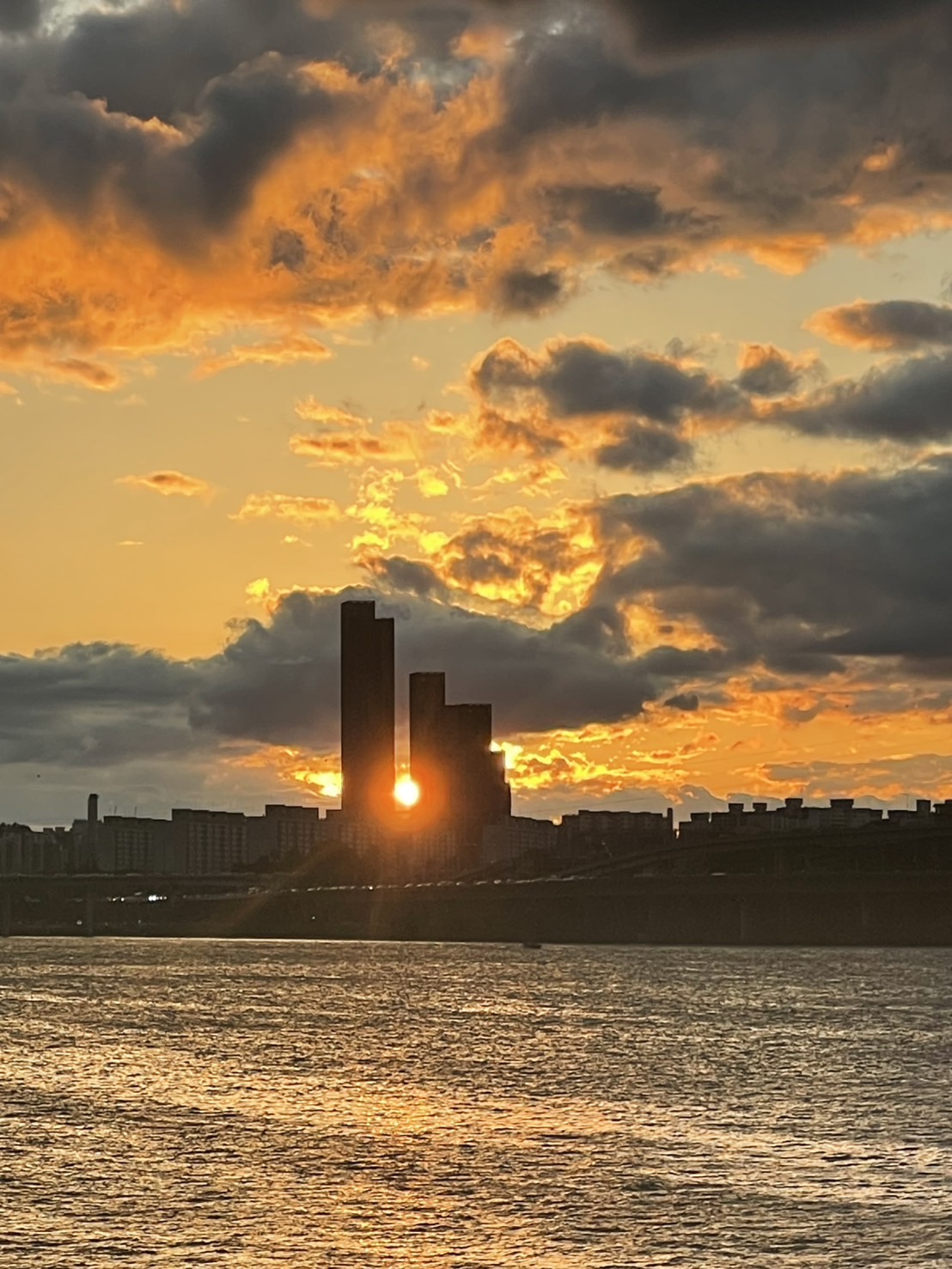 漢江の夕日